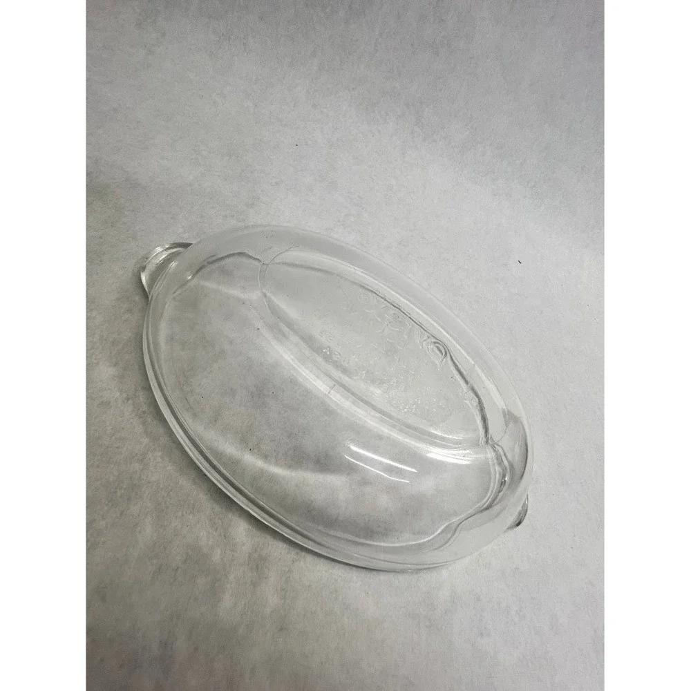 Pyrex by Corning 1.5 Cup 350ml Oval Glass Storage Dish with White Lid 729